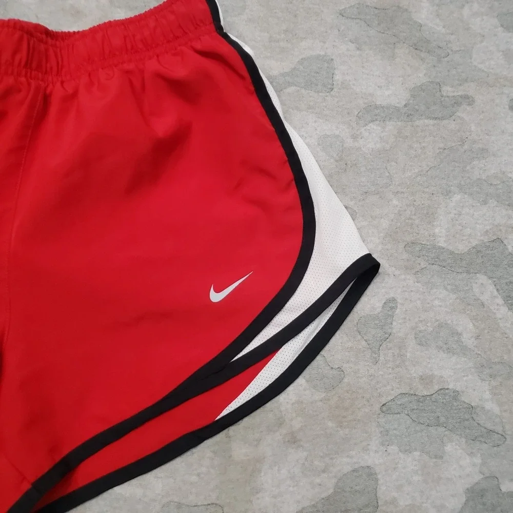 Nike Shorts Womens XS Red Dri-Fit Drawstring Running Lined Outdoors Gym Athletic